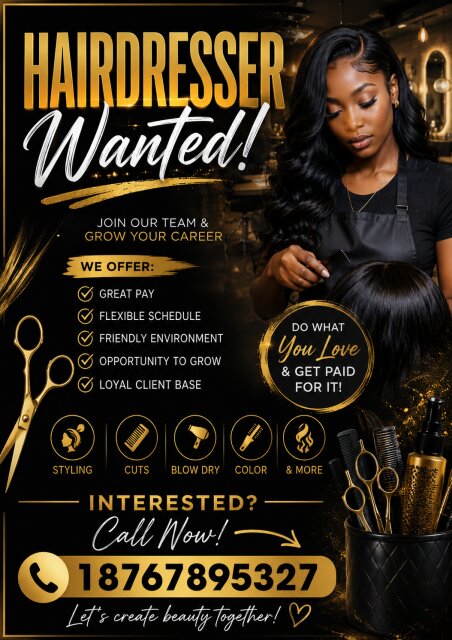 Hairdresser Wanted Hair New Kingston