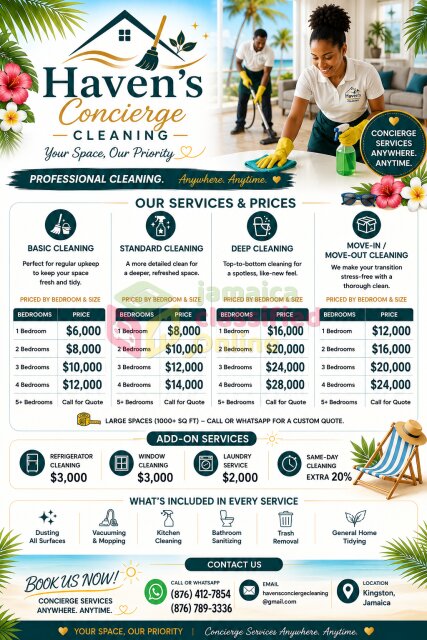 Haven's Concierge Cleaning Cleaning Services Half Way Tree