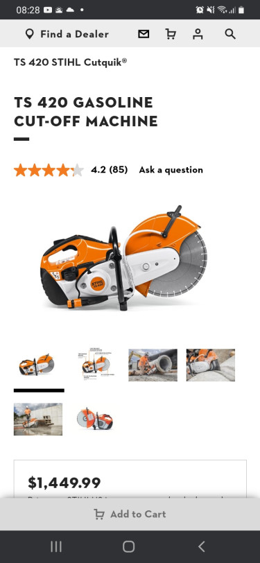 14 Inch Concrete Saw With Extra Blade  Tools Brown's Town 