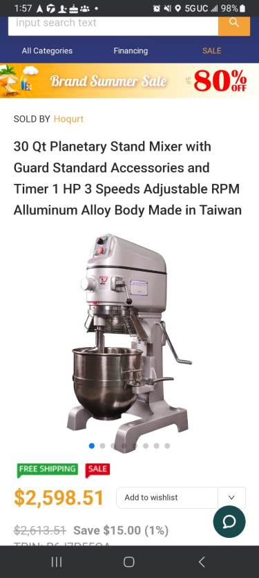 30 Quart Commercial Stand Mixer With Guard Commercial Brown's Town 