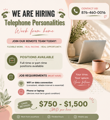 Telephone Personalities  Full Time Jobs Portmore 