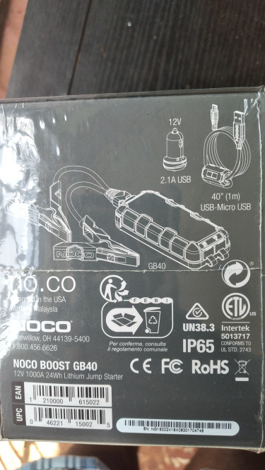 Noco Boost Plus Jump Starter And Phone Charger 