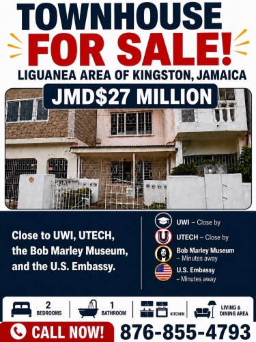 2 Bedroom Town House For Sale Townhouses Liguanea/Barbican