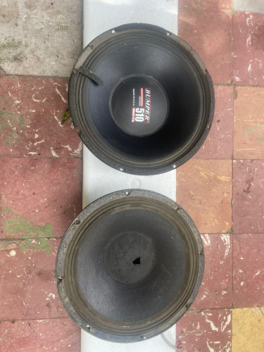 Two 12inch Speakers One Have Small Hole In Dust Ca