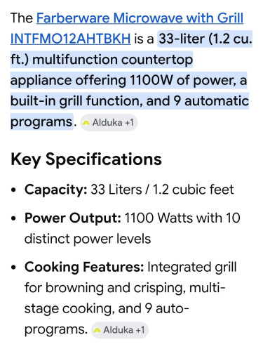 Microwave/Grill, 1.2 Cubic