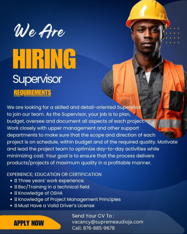 Supervisor Full Time Jobs Dunrobin Avenue