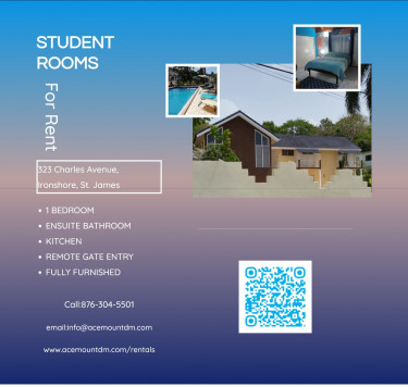 1 Bedroom With Own Bathroom For UWI Students