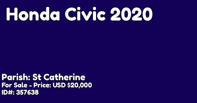 Honda Civic 2020 Cars Portmore