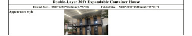 20ft Expandable Prefabricated House  Houses Spanish Town 