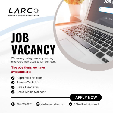 WE’RE HIRING – LARCO  Full Time Jobs Kingston, St Catherine