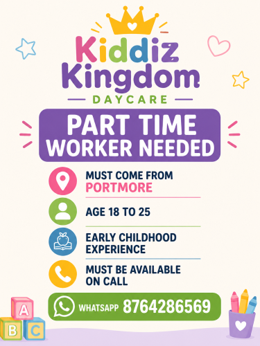 Daycare Worker Part Time Part Time Jobs Portmore