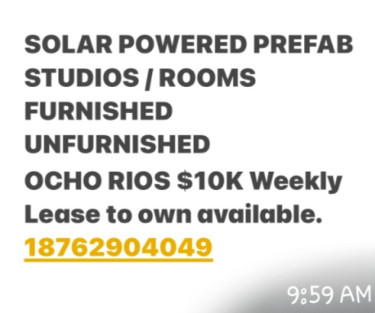 Charming 1 Bedroom Prefab with Modern Touches Apartments Ocho Rios