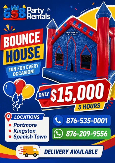 Bouncehouse For Rent.... Age (3- 8) Events Portmore