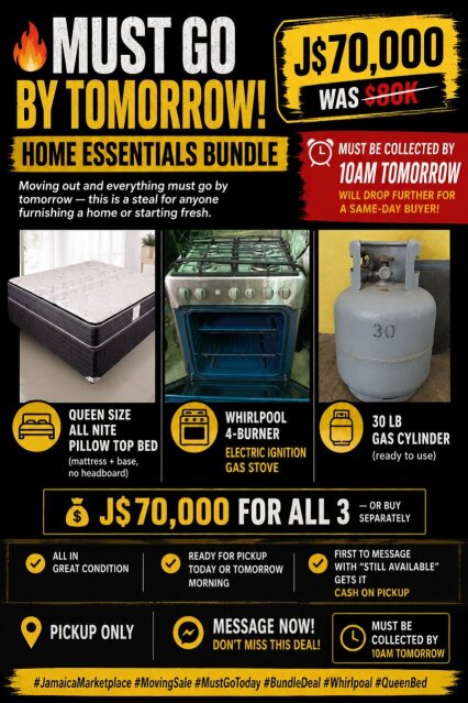 ? MOVING SALE — MUST GO BY TODAY! ? Beds Washington Boulevard