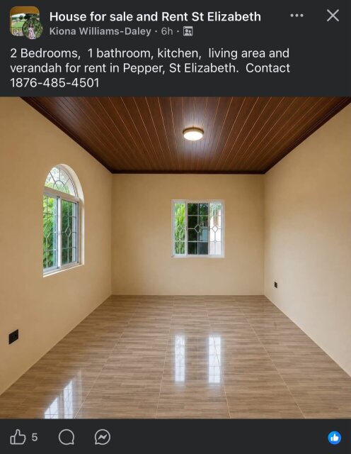2 Bedrooms For Rent Apartments Pepper,  St Elizabeth