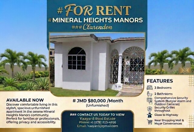 Spacious 3 Bedrooms Apartment in Mineral Heights Apartments May Pen