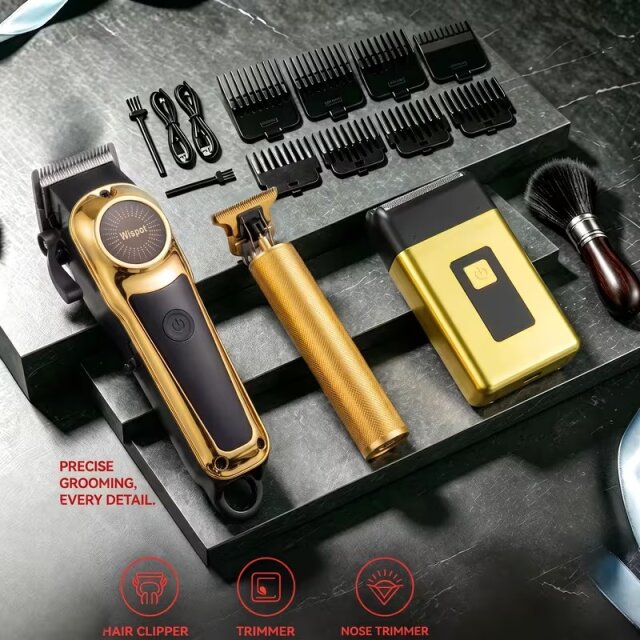 3pcs Hair Clipper Set, Rechargeable Electric
