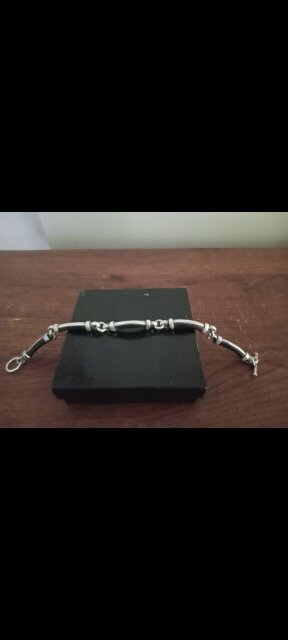 Mexican Sterling Silver & Leather Bracelet