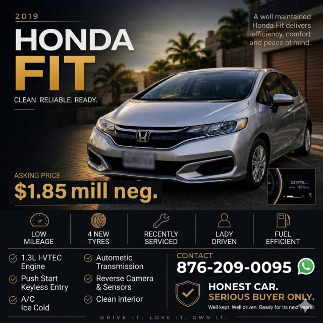 Clean 2019 Honda Fit For Sale!!! Cars Portmore