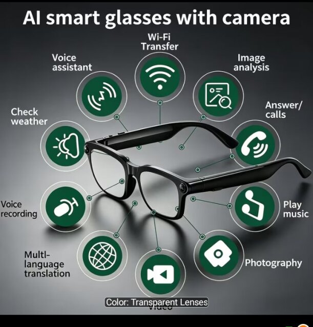Ai Smart Camera Glasses