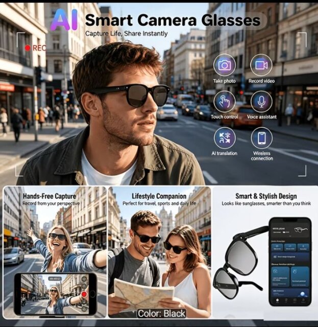 Ai Smart Camera Glasses