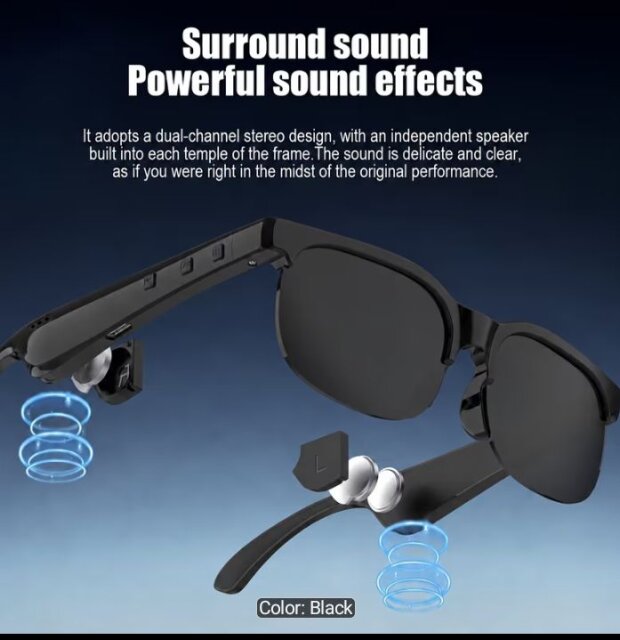 Music Glasses Wireless Hands Free Take Calls