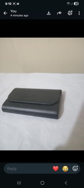 Small Black Leatherette Card Holder