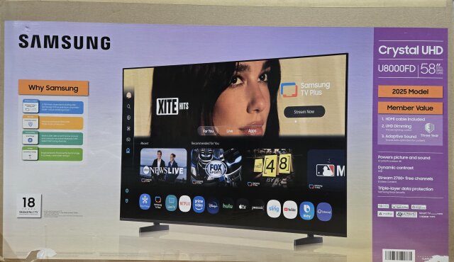 58 Inch TV TV Vineyard Town Area