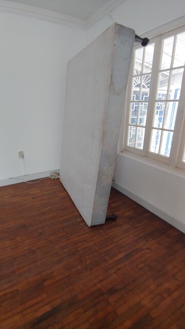 Queen Bed Mattress,  Mahogany Base And Night Table