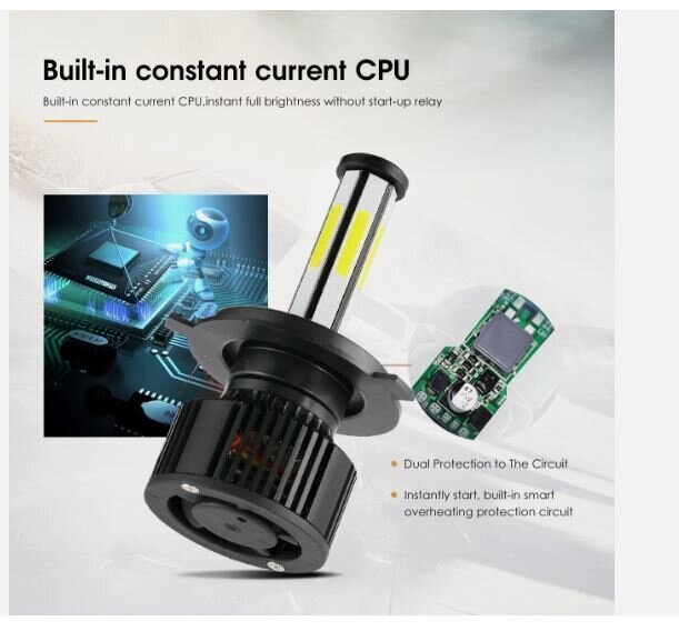 6-sides H4 9003 LED Headlight Bulb