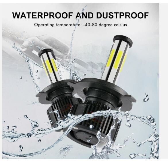 6-sides H4 9003 LED Headlight Bulb