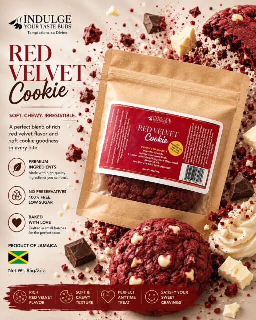 Red Velvet Cookies Vegan Net 90g Groceries St. Andrew