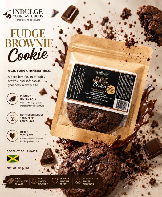 Fudge Brownie Cookies Vegan Net 90g Groceries St. Andrew