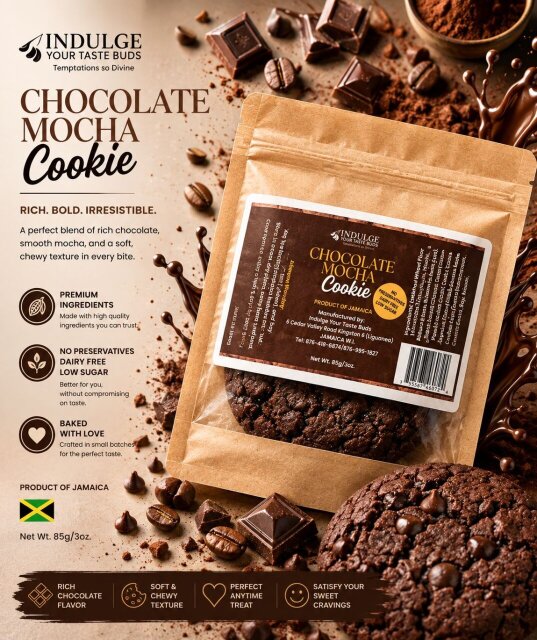 Chocolate Mocha Cookies Vegan Net 90g Groceries St. Andrew