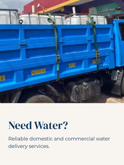 Water For Sale. Domestic And Commercial!