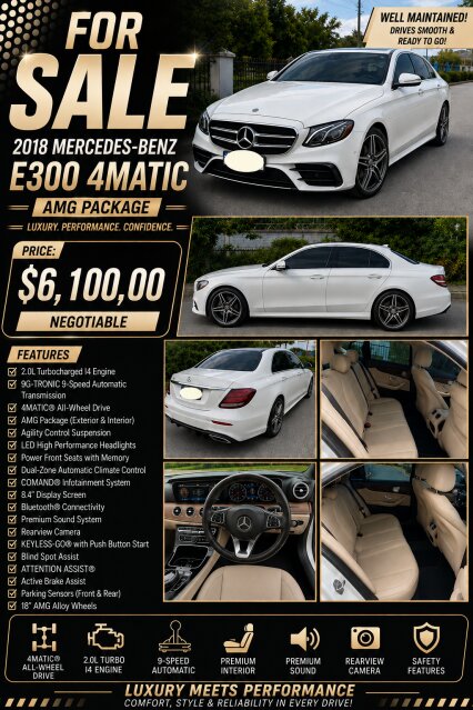 2018 Benz E300 2014 Subaru Impreza 2018 Mark X Cars Yallahs