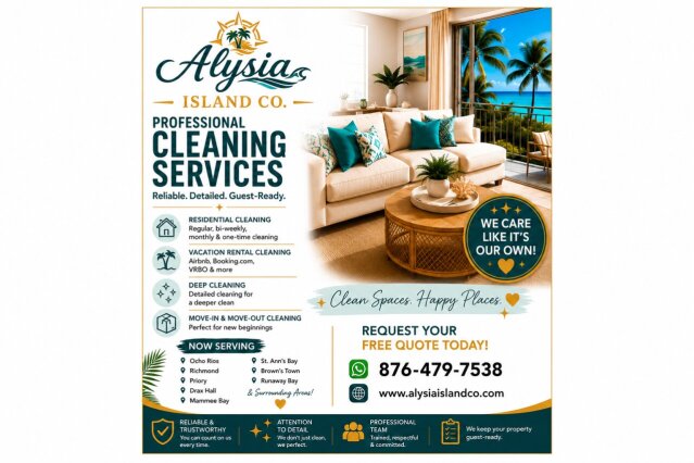 Professional Cleaning Services In Ocho Rios & St. Cleaning Services Ocho Rios