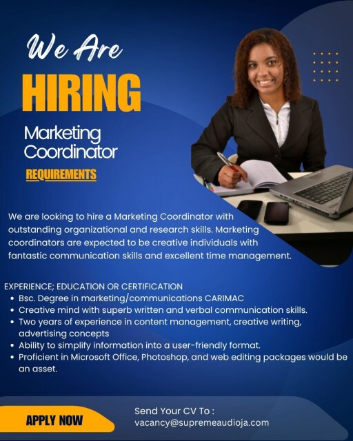 Marketing Coordinator Full Time Jobs Kingston
