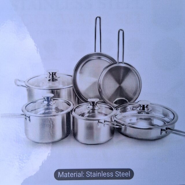 10 Piece StainlessSteel Cookware Set Appliance Parts & Accessories Newport