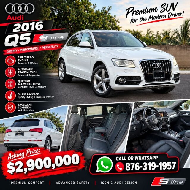 2016 Audi Q5 S-Line For Sale Vans & SUVs Kingston