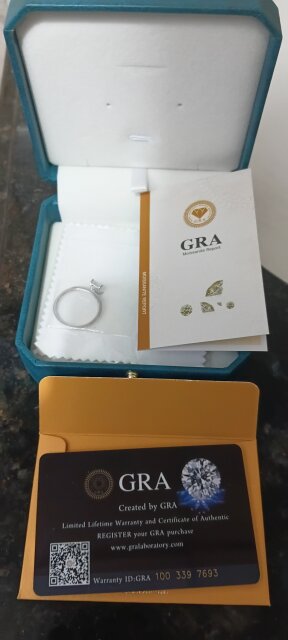 1ct Moissanite Ring With Box