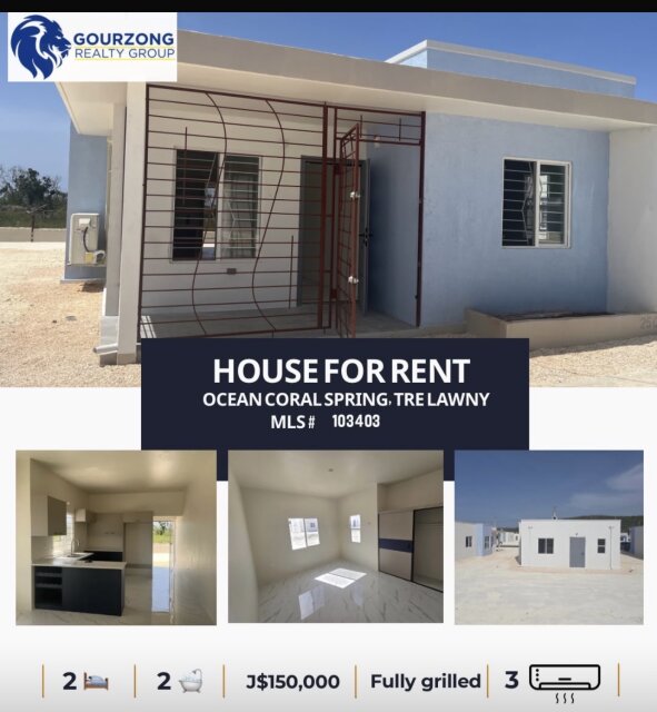 2 Bedroom House In Ocean Coral Springs, Trelawny Houses Coral Spring Estate