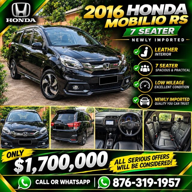 2016 Honda Mobilio RS For Sale Cars Portmore