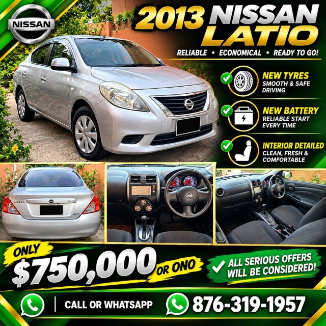2013 Nissan Latio Cars Kingston