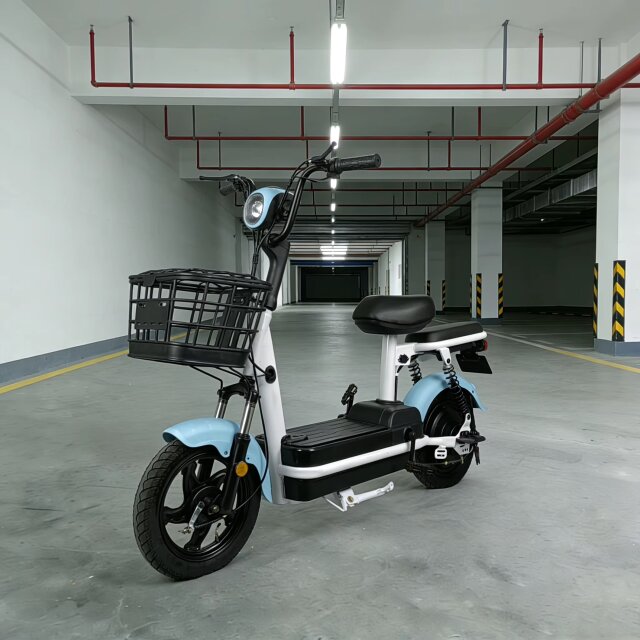 48V 350W Electric City Bike 14 Inch Vacuum Tire 2