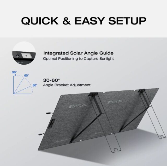 EcoFlow 160W Portable Solar Panel – Foldable-Used