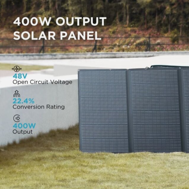 EcoFlow 400W Portable Solar Panel – Foldable IP68