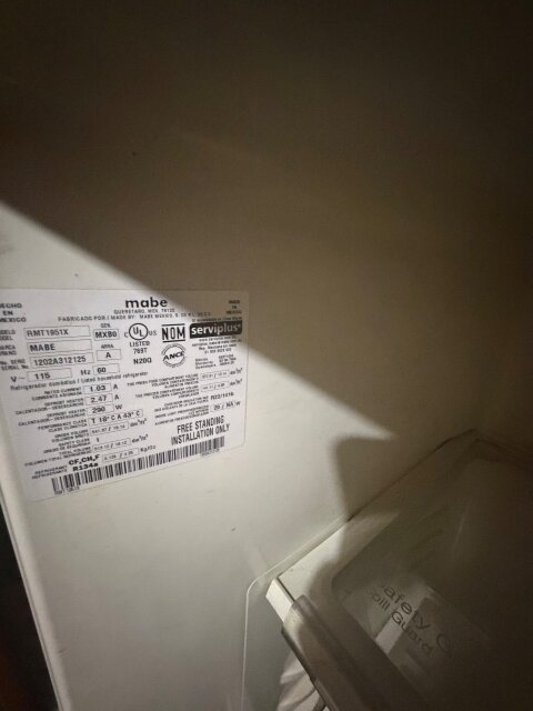 Mabe 18 Cubic Feet Fridge