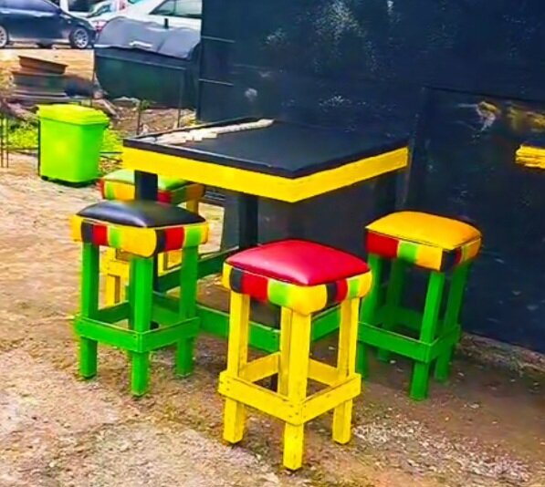 Dominos Table 4 Stools Tables & Desks Ochi Rios