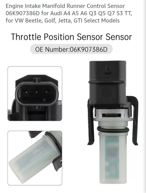 Throttle Position Sensor Audi VW 2009+
